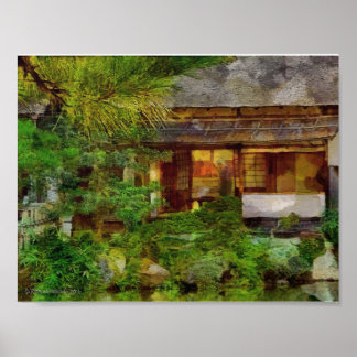 241 Japanska Garden Tea House Visitor Poster