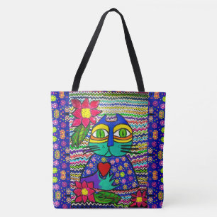 241- Kisa the Cat - Tote Bag Tygkasse