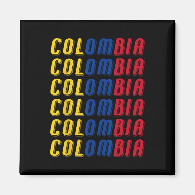 2425 Colombiansk Flagga Fotbollströja Kit Sport Un Magnet (Framsidan)