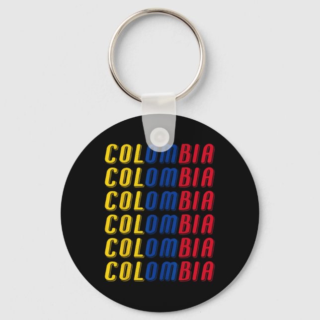 2425 Colombiansk Flagga Fotbollströja Kit Sport Un Nyckelring (Framsida)