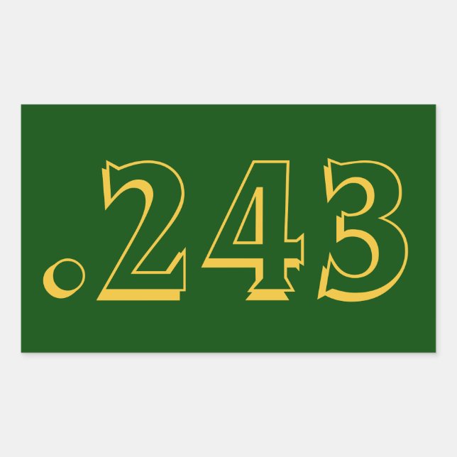 243 Ammo Sticker Rektangulärt Klistermärke (Framsida)