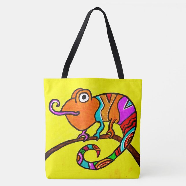 244 - Chameleon - Tote Bag Tygkasse (Framsida)