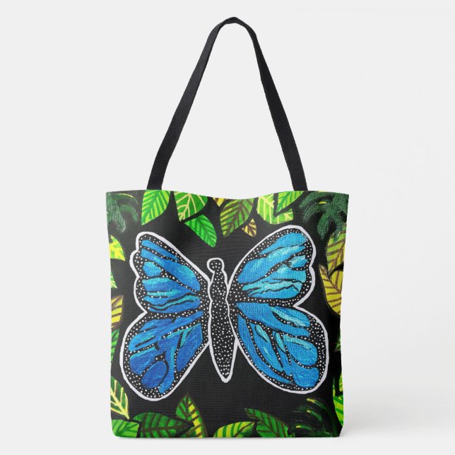 246 - Butterfly - Tote Bag Tygkasse (Baksida)
