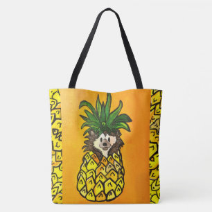 248 - Hedgehog och ananas - Tote Bag Tygkasse