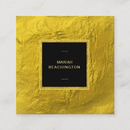 ~ 24 000 Gult Gold Foil Guld Glitter Black Ram Fyrkantigt Visitkort