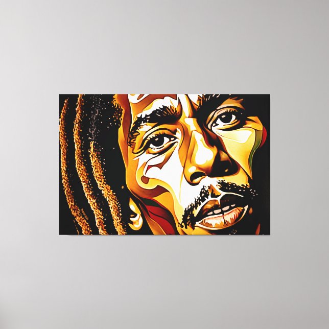 24_00, Ansikte, Abstrakt, stort galleriinlägg, Canvastryck (Framsida)