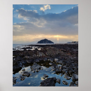 24×30 Seogwipo kust Jeju-do Korea Fotoavtryck Poster