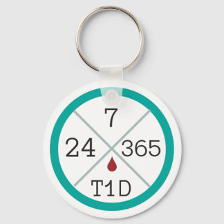 24/7/365 T1D Life Keychain Nyckelring