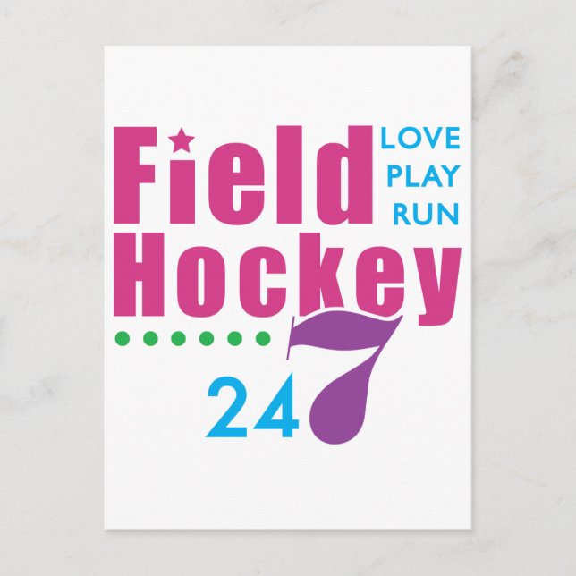 24/7 Fält Hockey Vykort (Framsida)