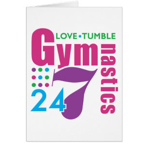 24/7 gymnastik hälsningskort
