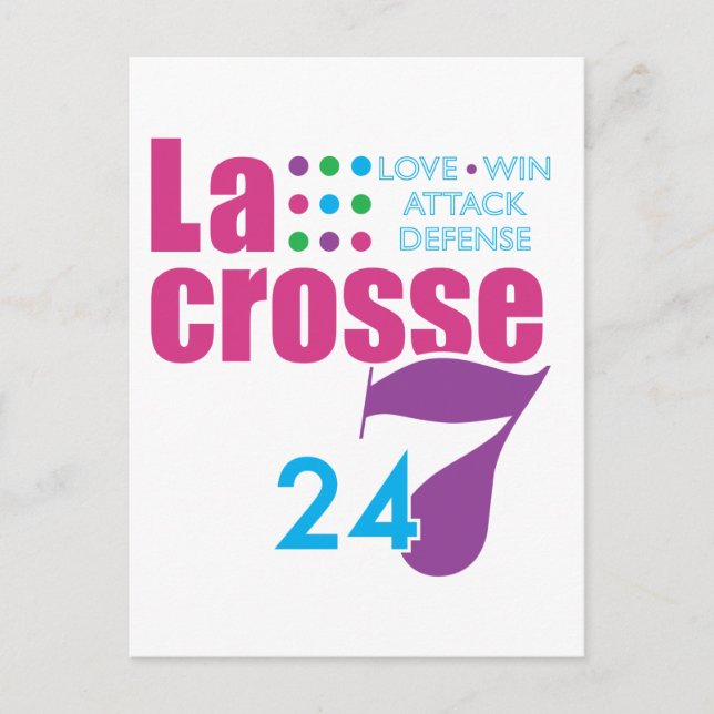 24/7 Lacrosse Vykort (Framsida)