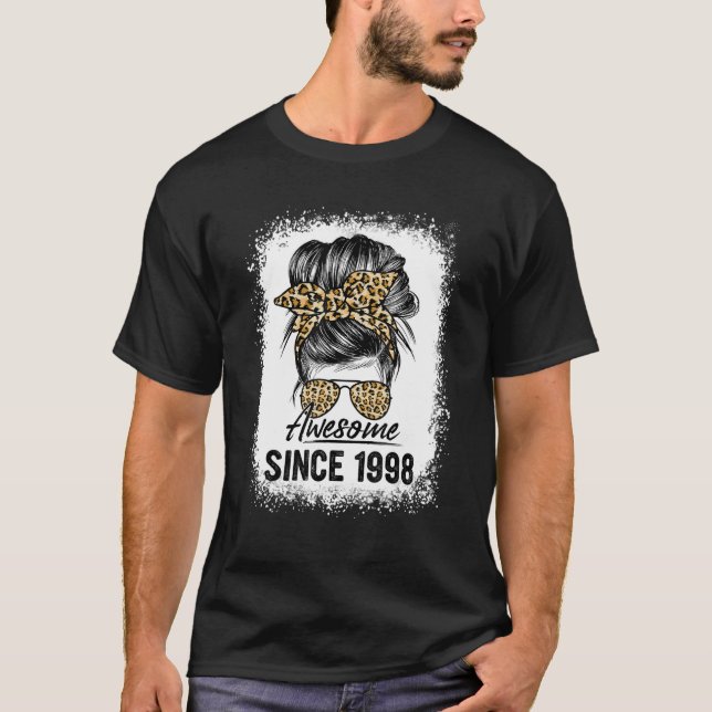 24 år gammal Fantastisk sedan 1998 Leopard 24:e fö T Shirt (Framsida)