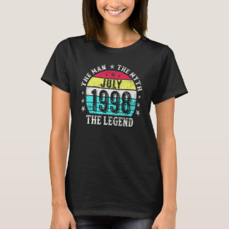 24 år gammal mannen myt legend juli 1998 24-årsdag t shirt