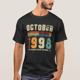 24 år gammal retro Birthday Fantastisk sedan oktob T Shirt