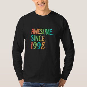24 års gammal Blommigt för hjärtat Fantastisk seda T Shirt