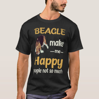 24 Beagle Gör Mig Glad Människor Inte Så Mycket Be T Shirt