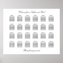 24 Bord Elegant Minimalistisk Placeringsplan