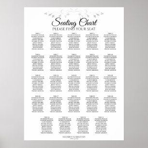 24 Bord, Silver, sjöschizofreni Bröllop Poster