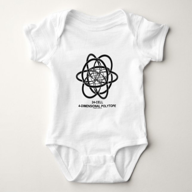24-Cell 4-Dimensional Polytope (geometri) T-shirt (Framsida)
