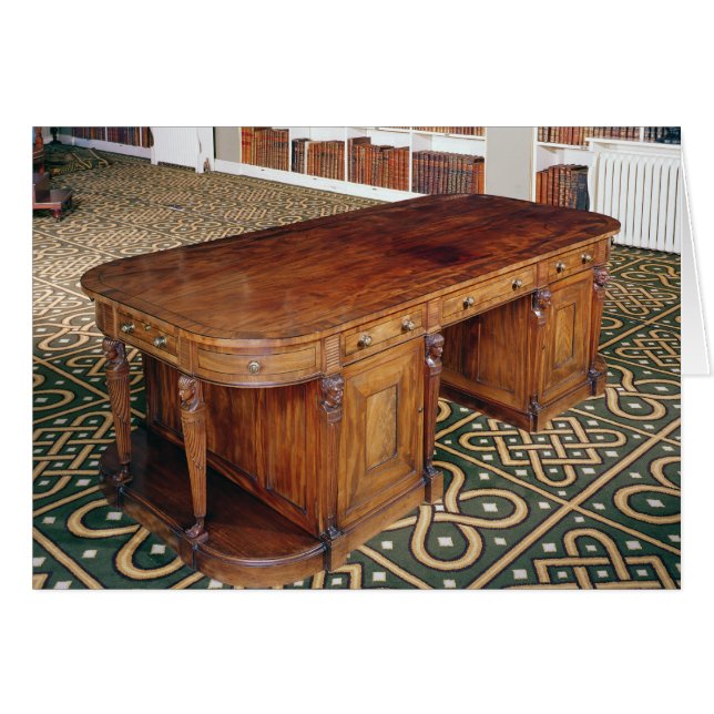 24:Desk av Thomas Chippendale Jr, 1805 Hälsningskort (Framsidan Horizontal)