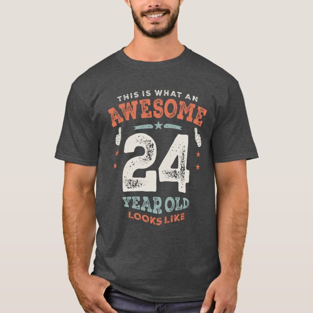 24:e födelsedag - 24 år gammal t shirt (Framsida)