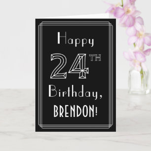 24:e födelsedag: Art Deco Stil nr 24 & Anpassat na Kort