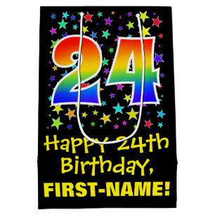 24:e födelsedag: Färga stjärnor Mönster och regnbå