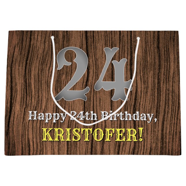 24:e födelsedag: Land Western Inspired Titta, Namn (Framsidan)