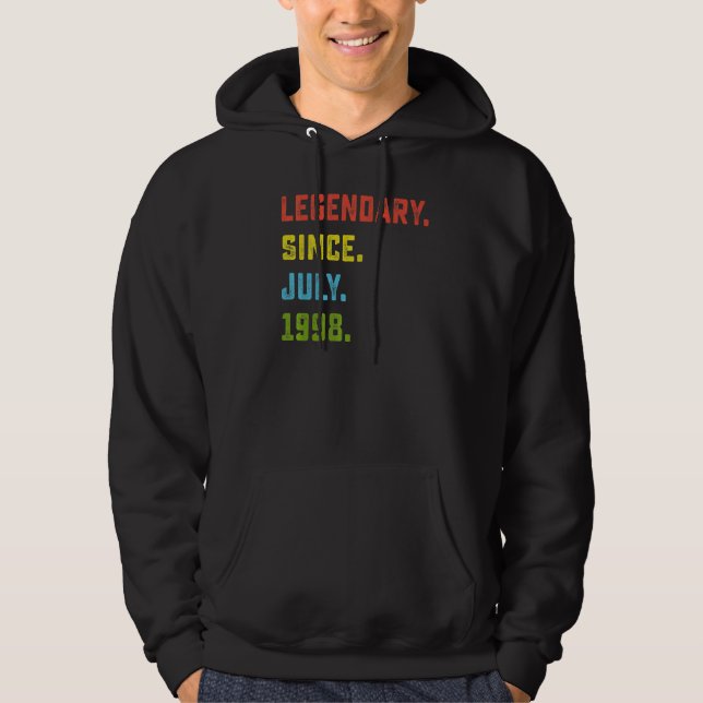 24:e födelsedag sedan juli 1998 24 år hoodie (Framsida)