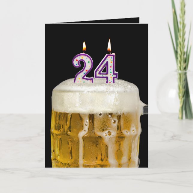 24:e födelsedag svart kort (Framsida)