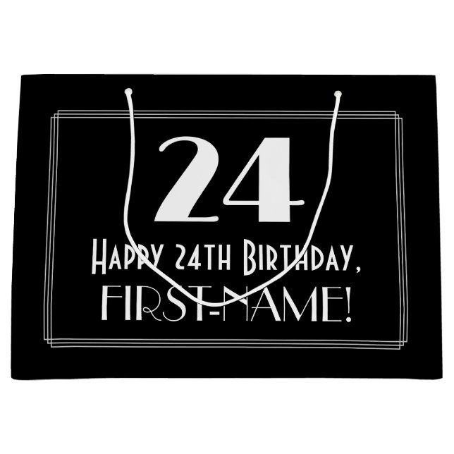 24:e födelsedagen: Art Deco Inspired Stil "24", Na (Framsidan)
