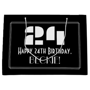 24:e födelsedagen ~ Art Deco Inspired Titta "24" +