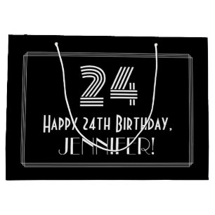 24:e födelsedagen - Art Deco Inspired Titta "24" o