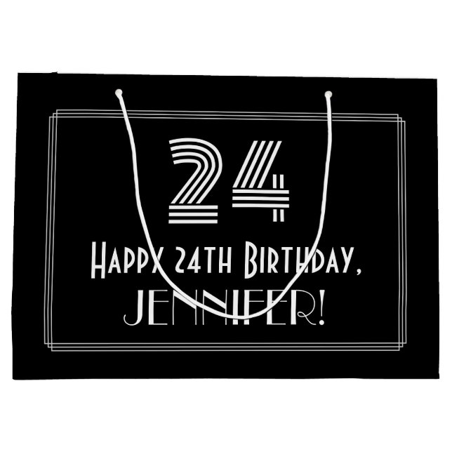 24:e födelsedagen - Art Deco Inspired Titta "24" o (Baksidan)