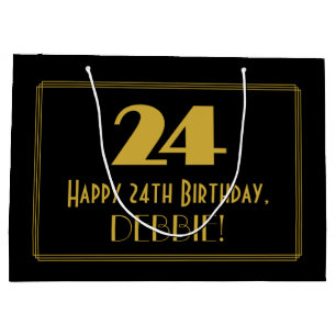 24:e födelsedagen - Art Deco Inspired Titta "24" o