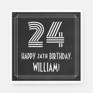24:e födelsedagen: Art Deco Inspired Titta "24" + Pappersservett