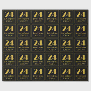 24:e födelsedagen ~ Art Deco Inspired Titta "24", Presentpapper