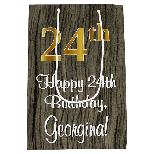 24:e födelsedagen: Elegant Faux Guld look #, Faux  (Baksidan)