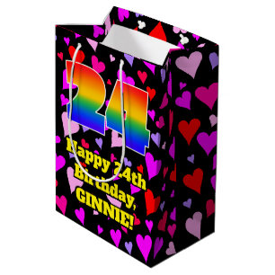 24:e födelsedagen: Loving Hearts Mönster, regnbåge