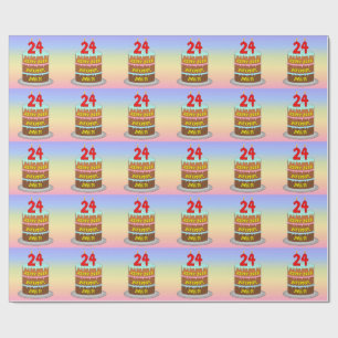 24:e födelsedagen: Roligt Cake and Candles + Custo Presentpapper