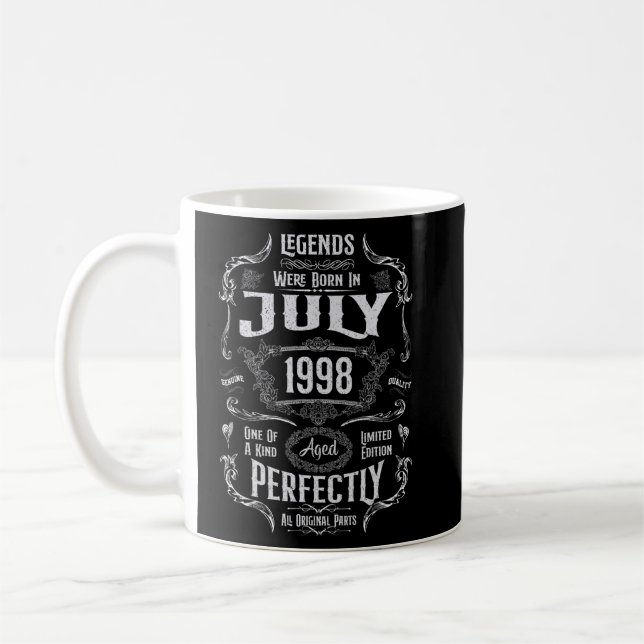 24:e födelsedagsljuden föddes i juli 1998 kaffemugg (Vänster)
