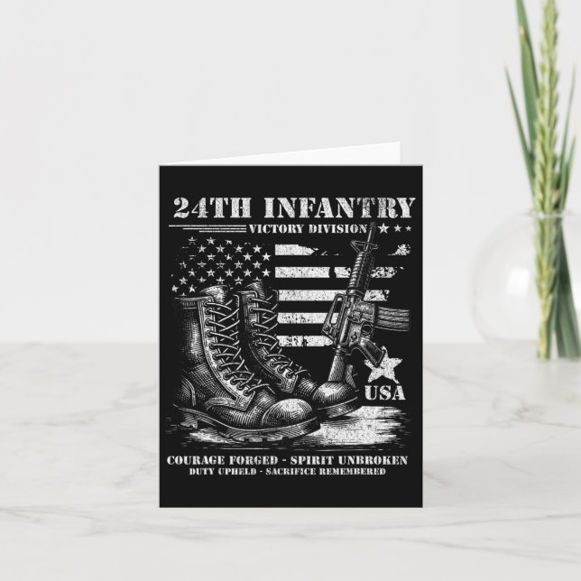 24:e infanteriet segerdivision mod och uppoffring kort (Framsida)