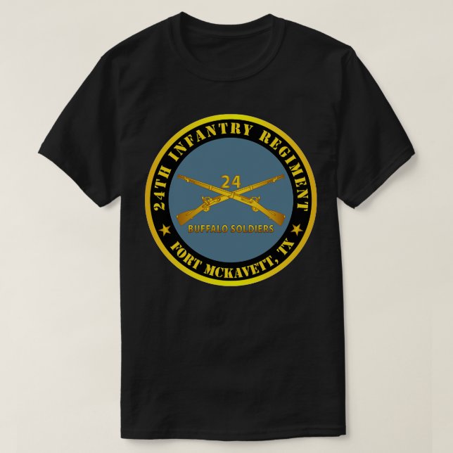 24:e infanteriregementet Fort McKavett TX Buffalo  T Shirt (Design framsida)