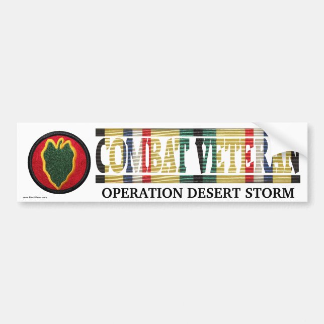24:e infantry Division SWA Combat Veteran Sticker Bildekal (Framsidan)