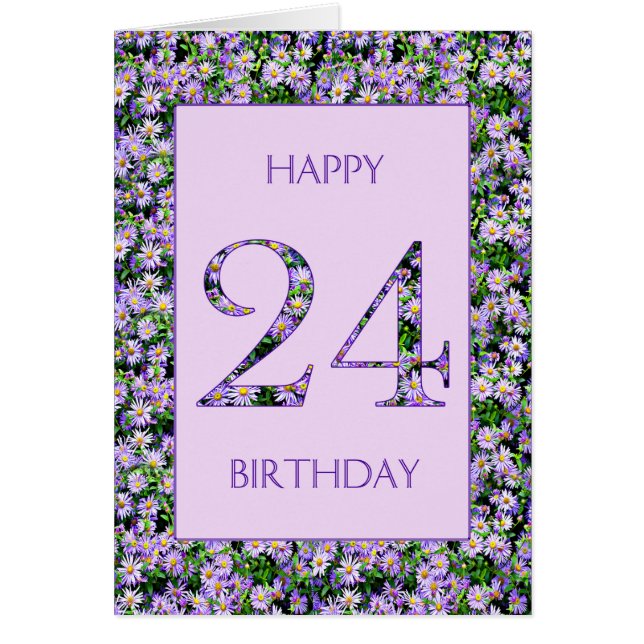 24:e Lilan Daisy Hälsningskort (Framsidan)