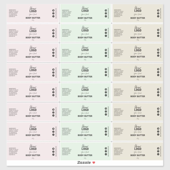 24 Etiketter för naturligt organiskt temat kroppss (Ark)