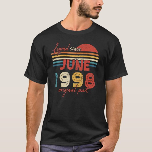 24 Födelsedagsförklaring sedan juni 1998 Ursprungl T Shirt (Framsida)