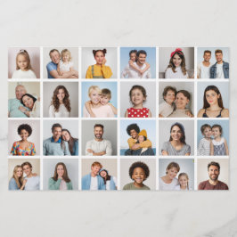 24 Fotokollage Editable Färg Card/Flyer