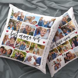 24 fotokollage med text  bästa mamma dubbelsidig kudde