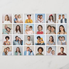 24 Fotokollage Redigerbar Färgkort/Flyer